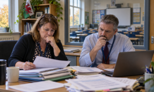 Welsh headteachers review budgets and paperwork