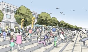 Artists impression of waterfront redevelopment