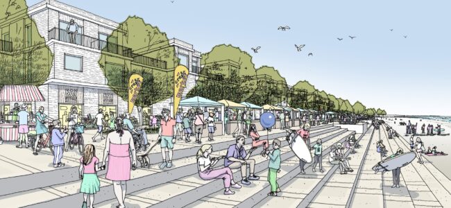 Artists impression of waterfront redevelopment